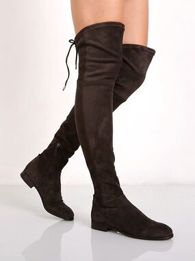 Unisa Unadivan Dark Gray Suede over the knee boots, Size 6 gently used. Like new